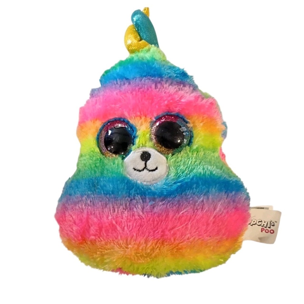 EUC Fetch Play by Play Original Poopchi's Poo Rainbow Plush Funny Poop Pops Out!